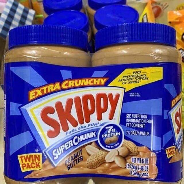MỘT CẶP BƠ ĐẬU PHỘNG SKIPPY PEANUT BUTTER MỸ 1,36KG x 2