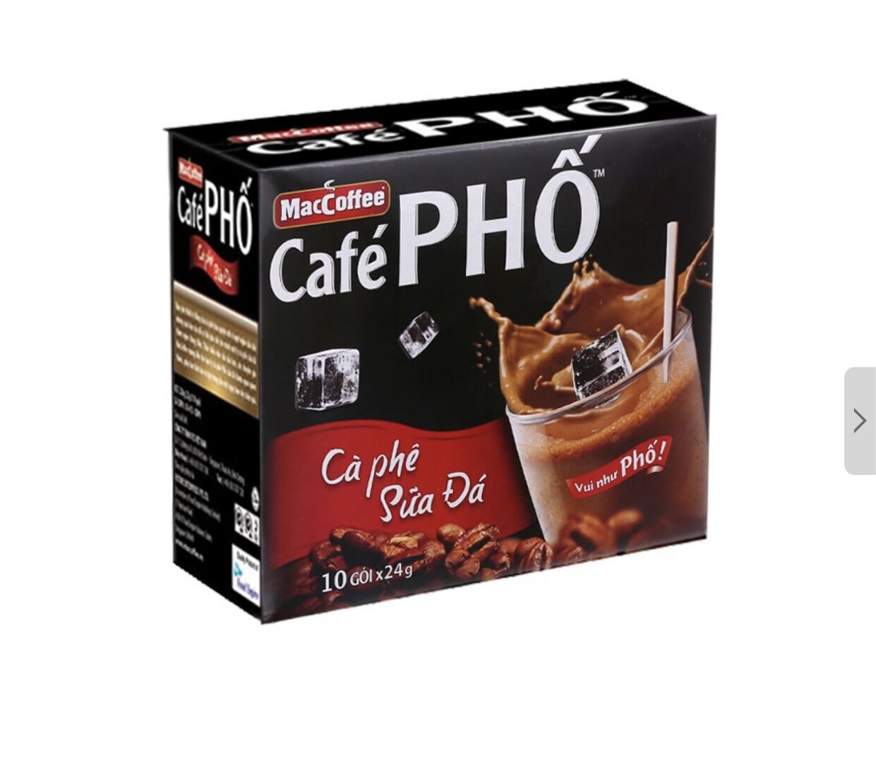 Cafe Phố Sữa Đá 10 gói x 24gr (date tháng 12/2024