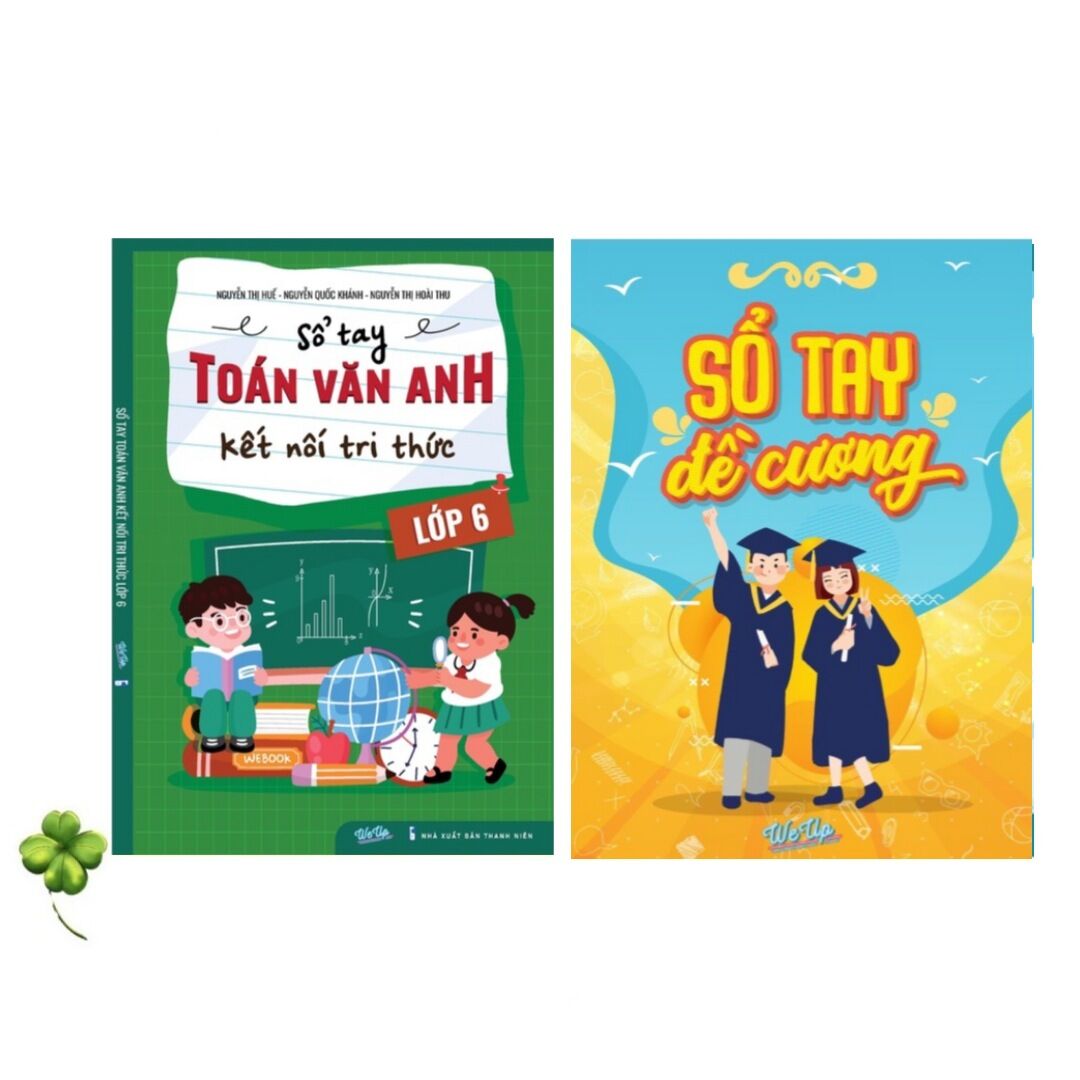 Combo 2 cuốn sổ tay toán văn anh lớp 6 kết nối tri thức và sổ tay đề cương