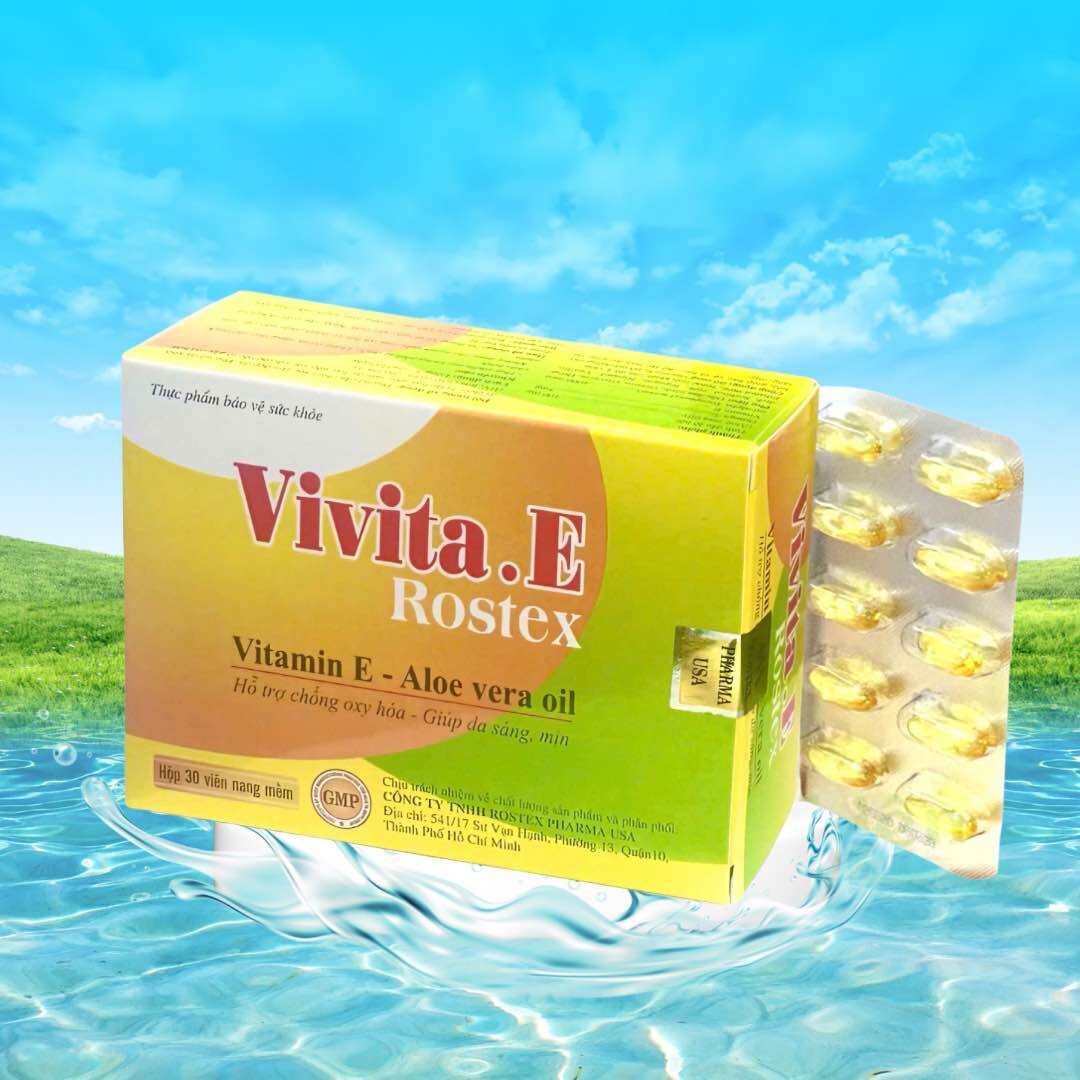 Vitamin E 400iu  vivita.E 400 - Hộp 30 viên nang - đẹp da chống lão hóa