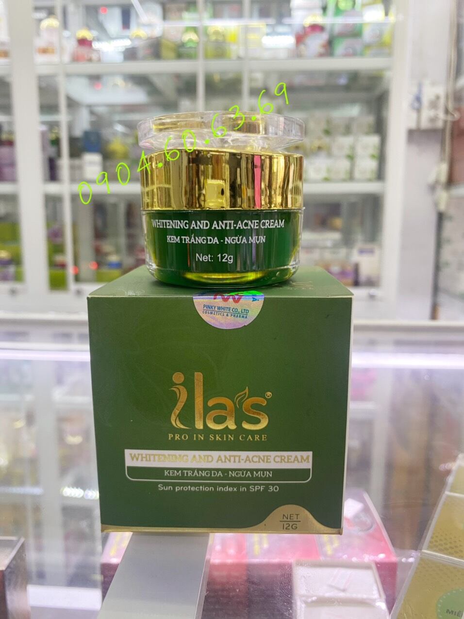 Kem ILAS PRO IN SKIN CARE 12G Trắng Da-Ngừa Mụn