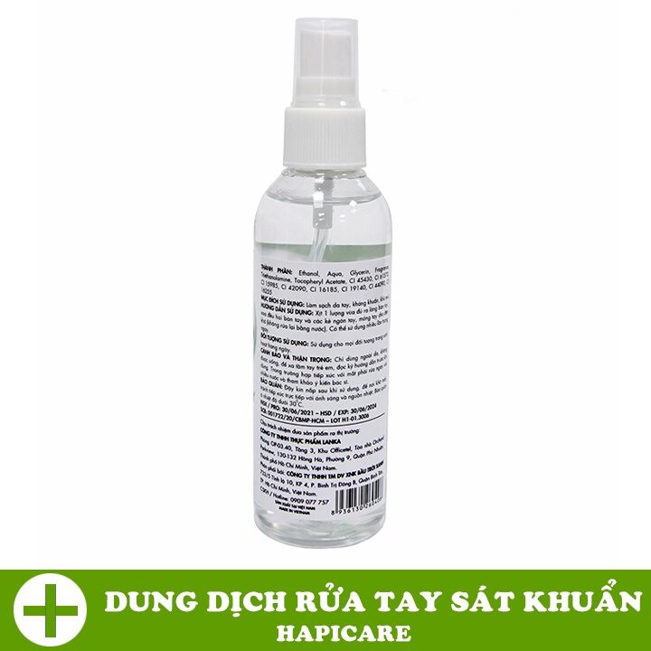 Dung dịch rửa tay happicare 100ml