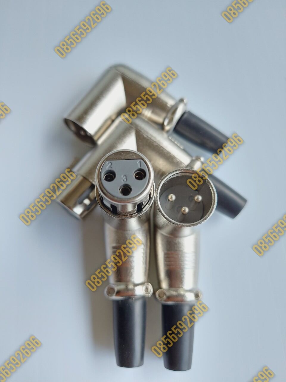 Jack cắm canon cong đực cái, bộ 2 cặp 2 dương 2 âm