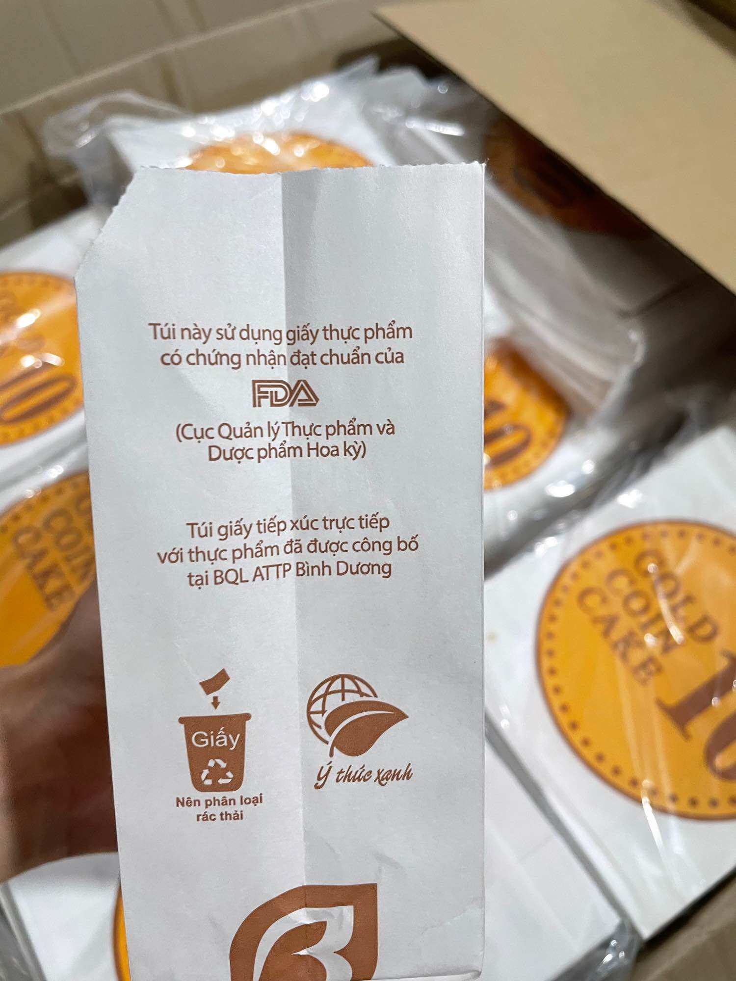 Túi Đựng Bánh Đồng Xu 100 Túi