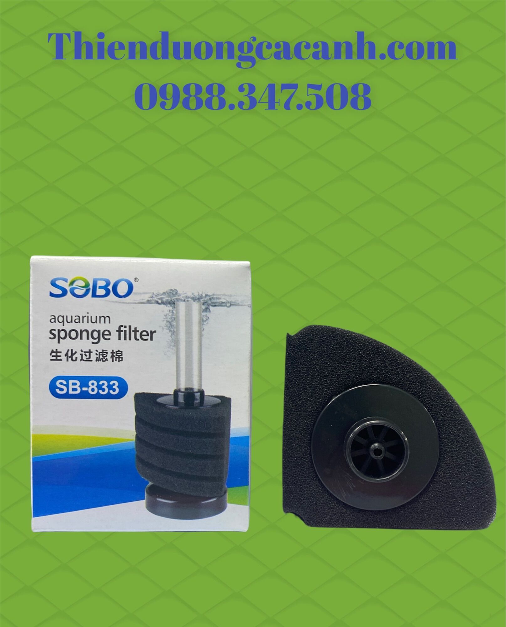 Lọc Vi Sinh Mini Để Góc Hồ Cá SOBO (SB-833)