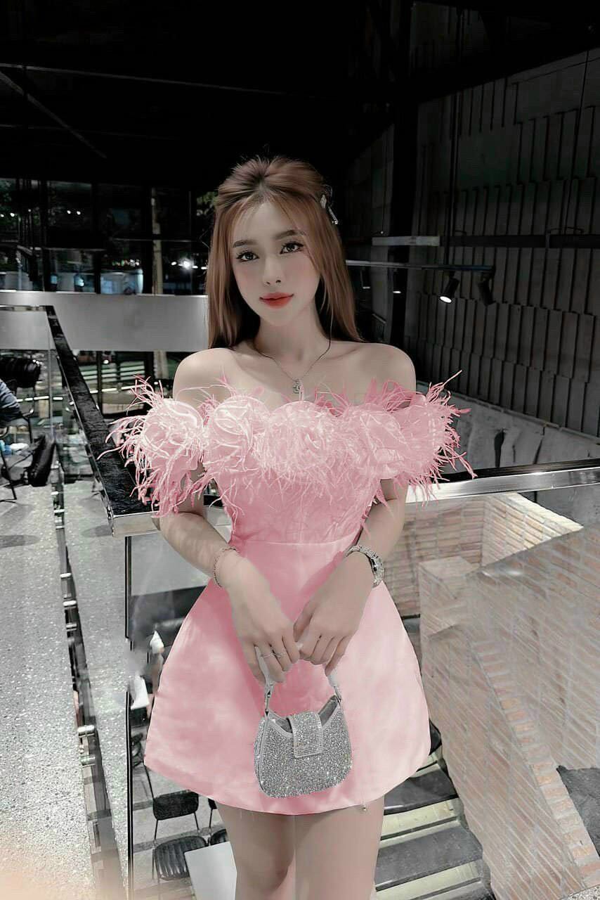 ĐẦM SOẮN  HOA ĐÍNH LÔNG
