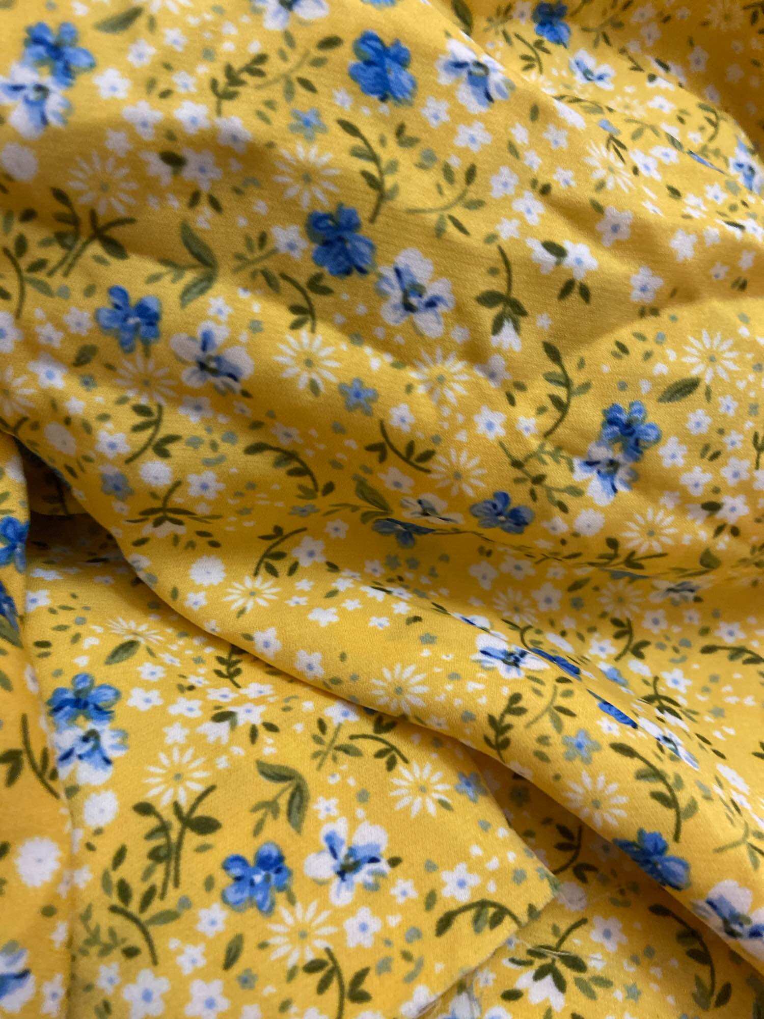 60cm x 1m5 vải lụa mango hoa sang may đồ bé (S13)