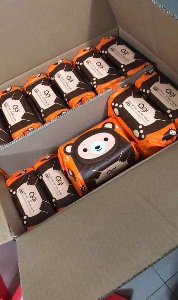 khăn ướt Agi không mùi 100 tờ cho bé