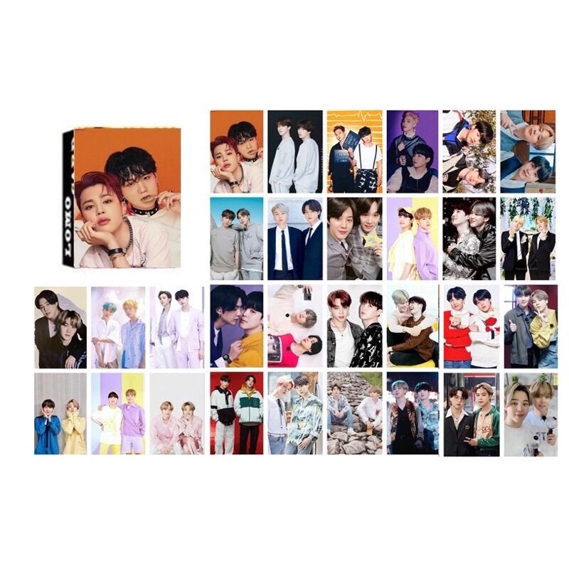 Lomo hình ảnh otp yoonmin suga jimin nhóm bts 1 hộp 30 tấm