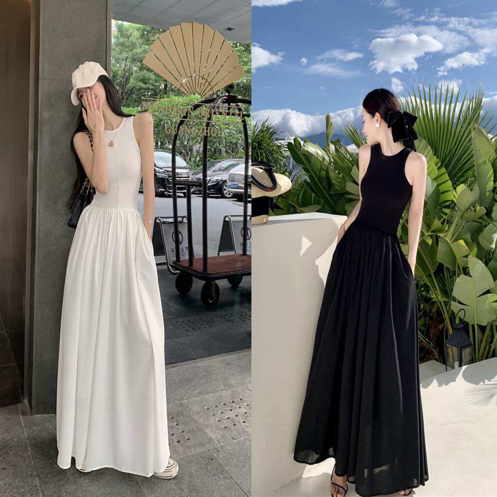 Váy ba lỗ maxi dáng dài viền ngực