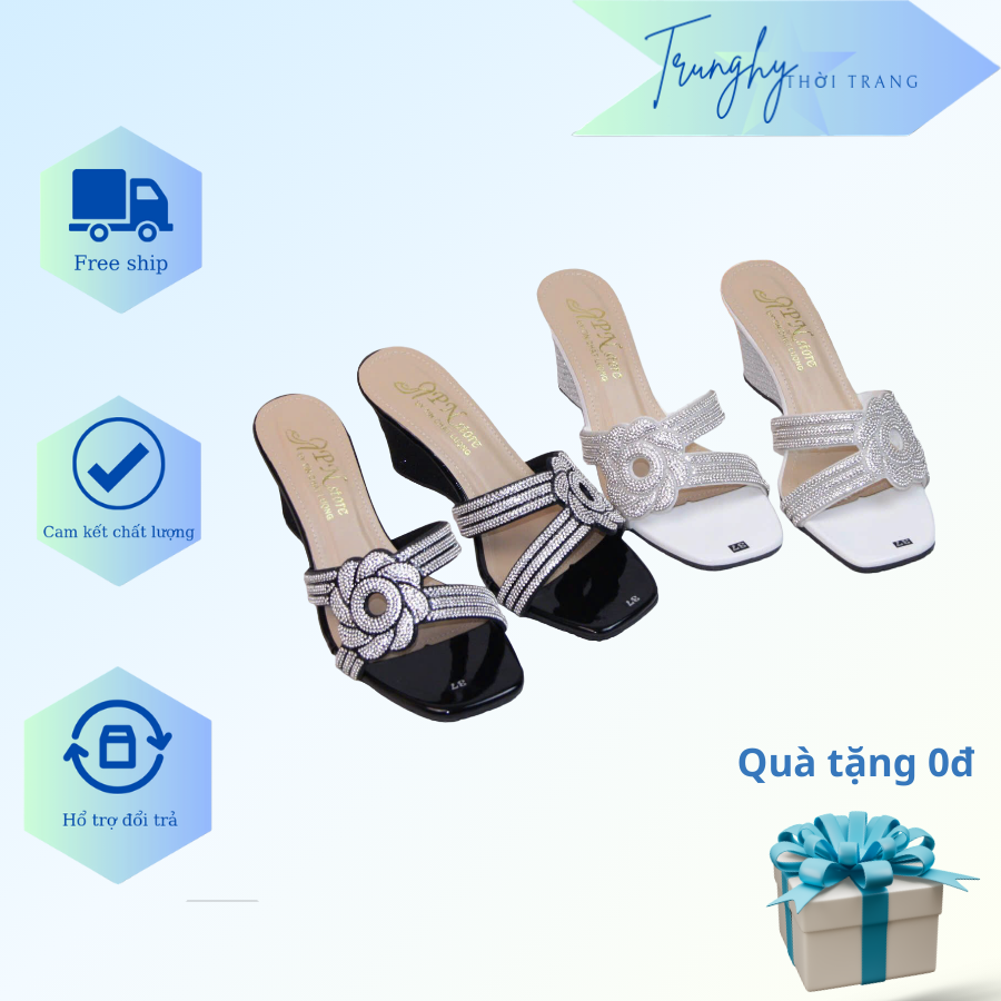 Dép đế cao cho mẹ, dép guốc trung niên đế cao 5p dành cho U40-50
