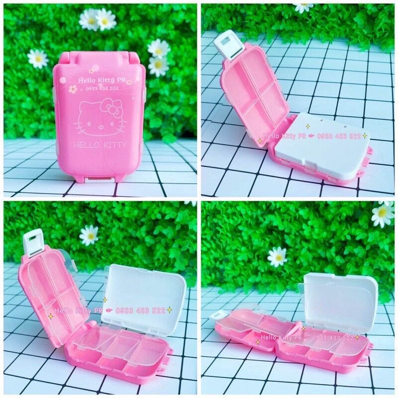 Hộp đựng thuốc nhiều ngăn Hello Kitty