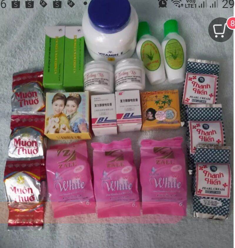 Toa kem trắng da body