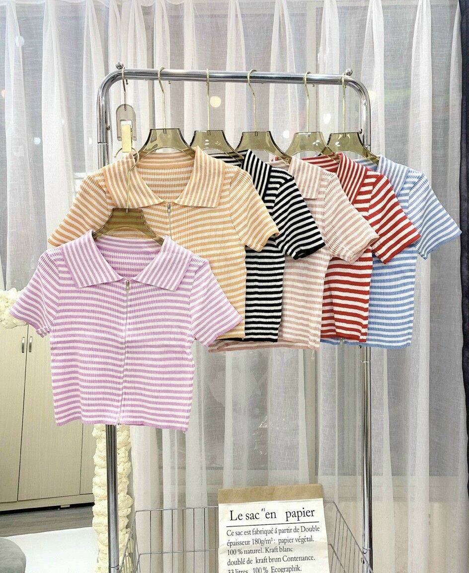 Mẫu mới ( áo croptop karo nhỏ 45 kg trở lại )áo kiểu vải thun gân form ngang ngắn(v1)