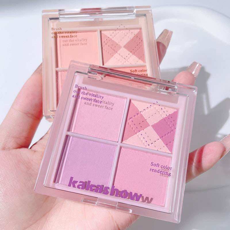 Phấn má hồng mịn lì 4 ô Kakashow