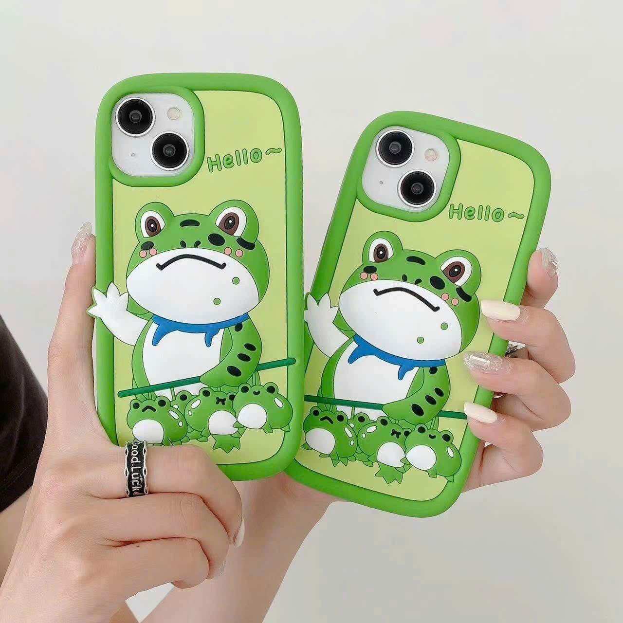 Ốp Thú Ếch Xanh iPhone 6 Plus 7 Plus 8 Plus Xs Max 11 Pro Max 12 Pro Max 13 Pro Max 14 Pro Max Siêu Kute