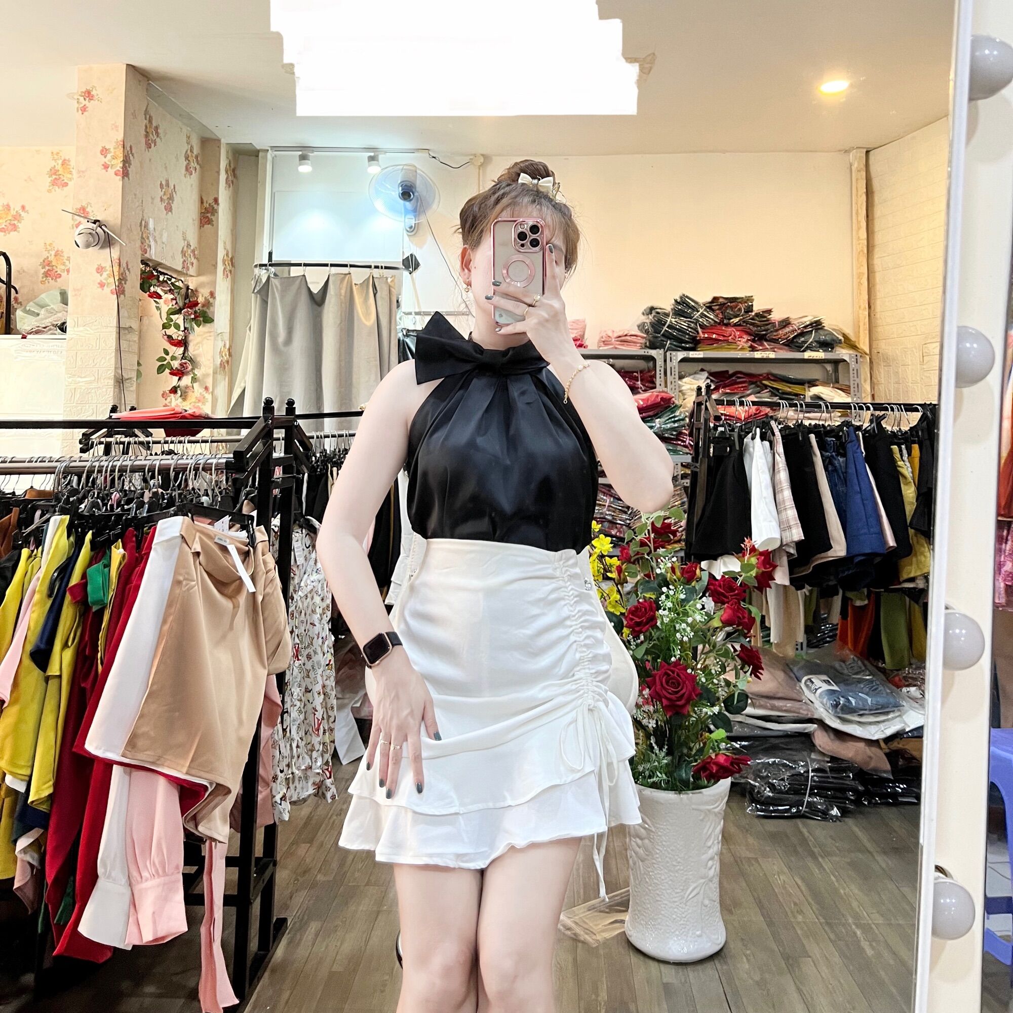 ÁO LỤA YẾM NƠ TO NHIỀU SIZE HÀNG THIẾT KẾ