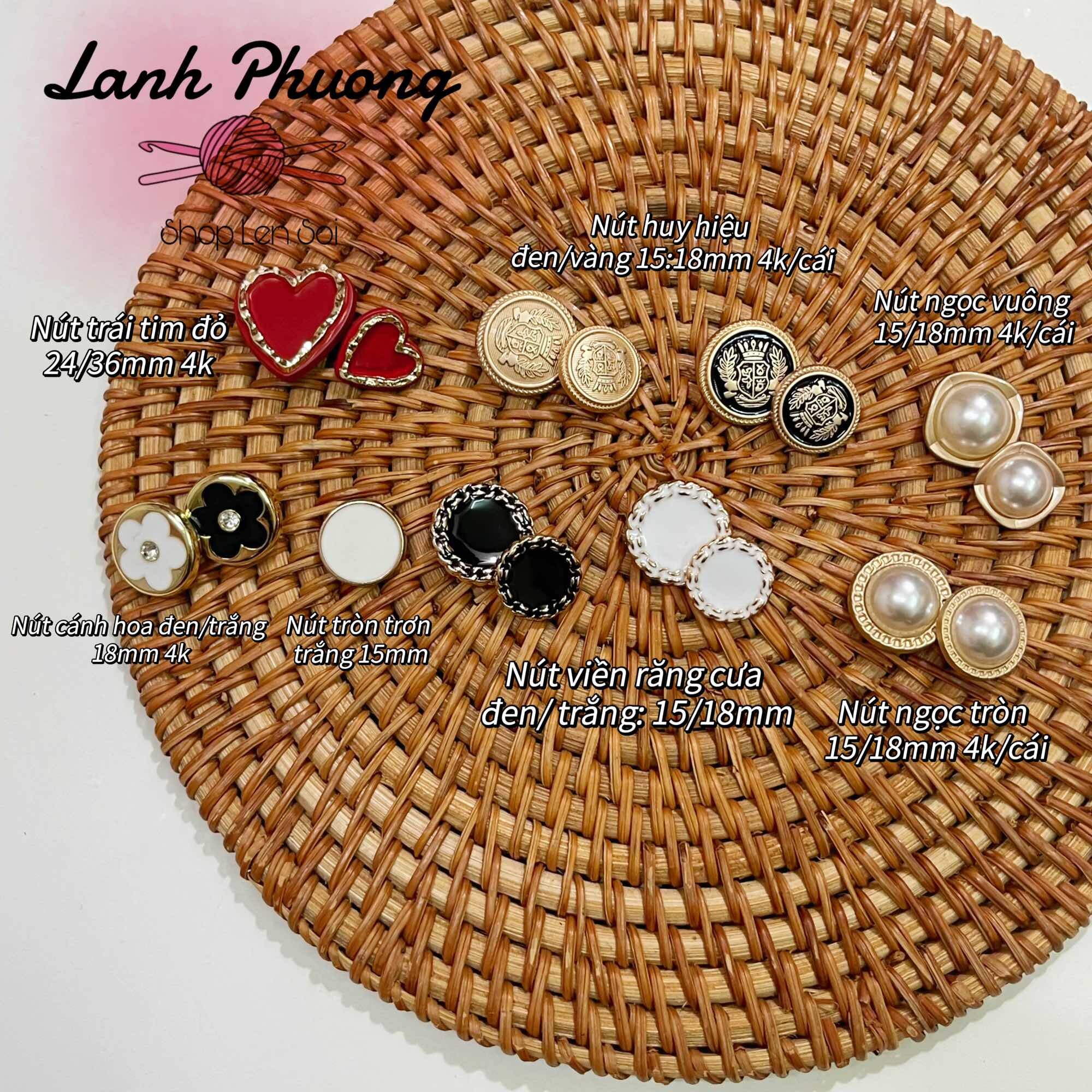Nút Kiểu Xịn Trang Trí (set 3 cái)