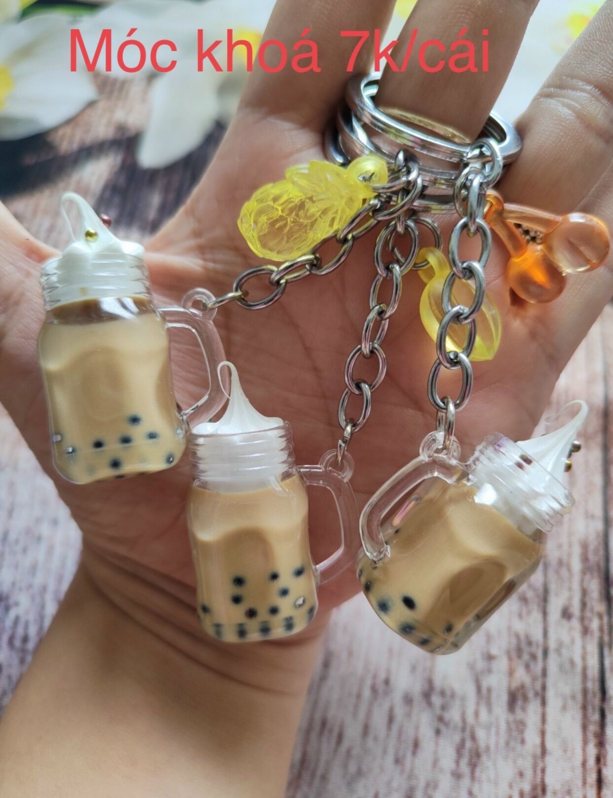 Móc khoá trà sữa