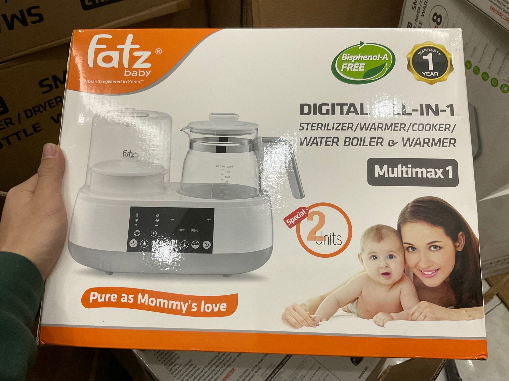Máy tiệt trùng và hâm nước pha sữa multimax 1 fatz baby fb900