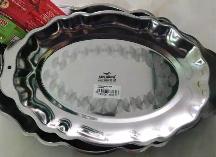 [CHÍNH HÃNG] Dĩa cá Inox nhôm Kim Hằng ( size  lớn và nhỏ )