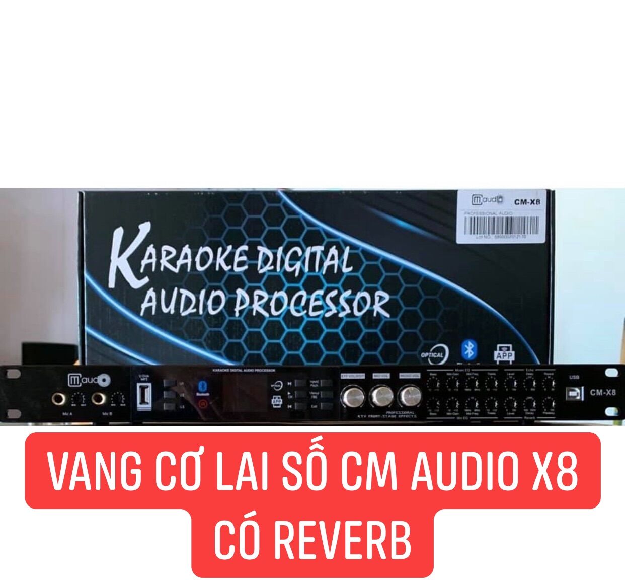 Vang cơ lai số cm audio x8 cao cấp chống hú reverb - vang karaoke