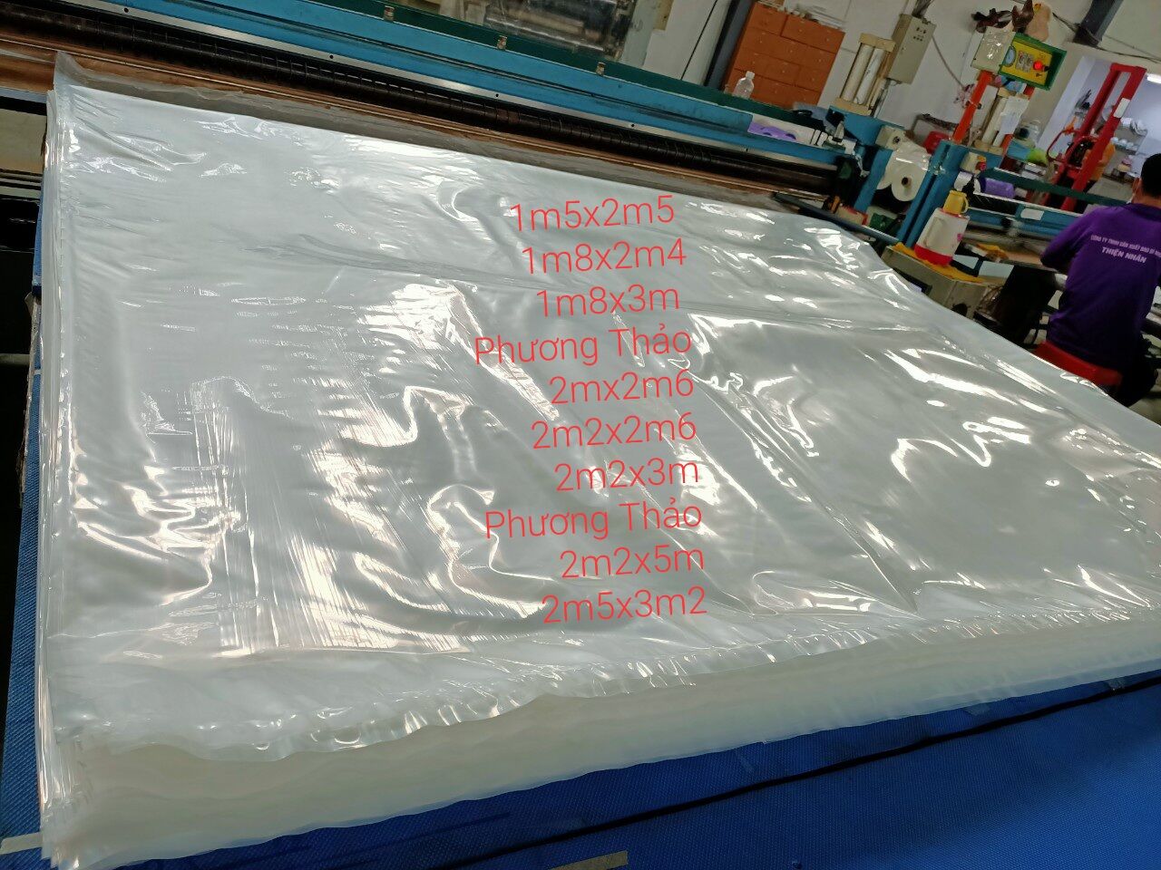 combo 2 túi Nilon chống thấm nước ngang 1mx1m6 dày 9zem