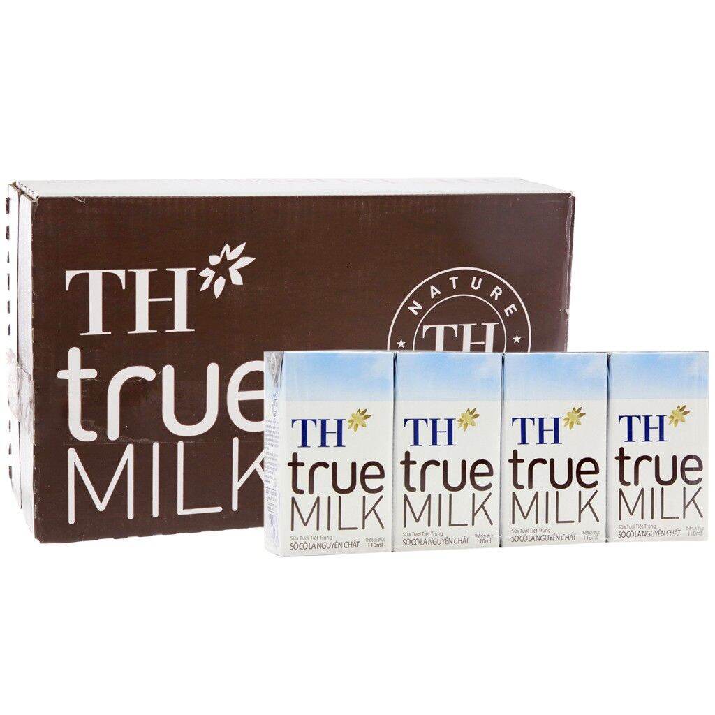 Thùng sữa tươi tiệt trùng TH socola 110ml
