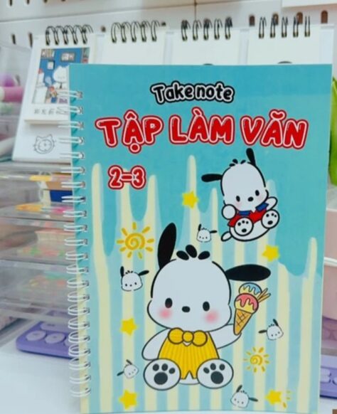 Combo sổ takenote toán 2-3, tập làm văn 2-3, tiếng anh khổ giấy a5