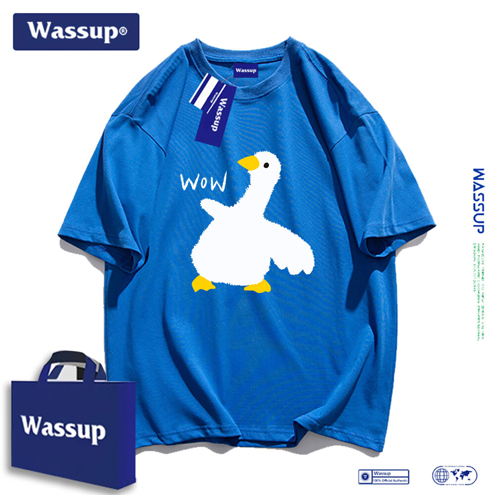 Wassup  Short Sleeve Tshirt with Rich Decorative Patterns, 100% Cotton Material, Unique and Dynamic Fashion Style