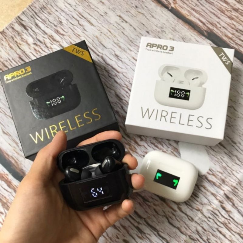Tai nghe bluetooth 5.0 tws apro-3 , full box , có lcd