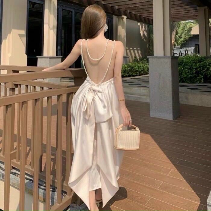 Đầm maxi kết hạt dự tiệc, váy dự tiệc