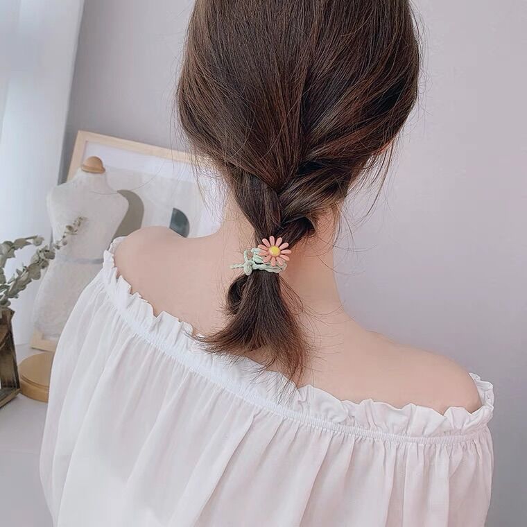 Dây cột tóc, chun cột tóc, buộc tóc hoa cúc Meily Store