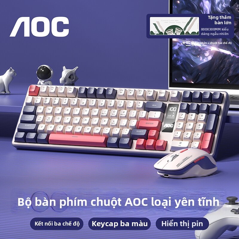 AOC | Wireless Office Learning Keyboard Mouse Suite Long Battery Life - Thương hiệu AOC Giá 849,000 Đồng*Miễn phí vận chuyển