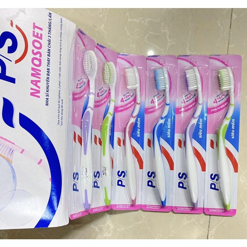 Combo 3 cây Bàn chải đánh răng P/S cao cấp lông mềm