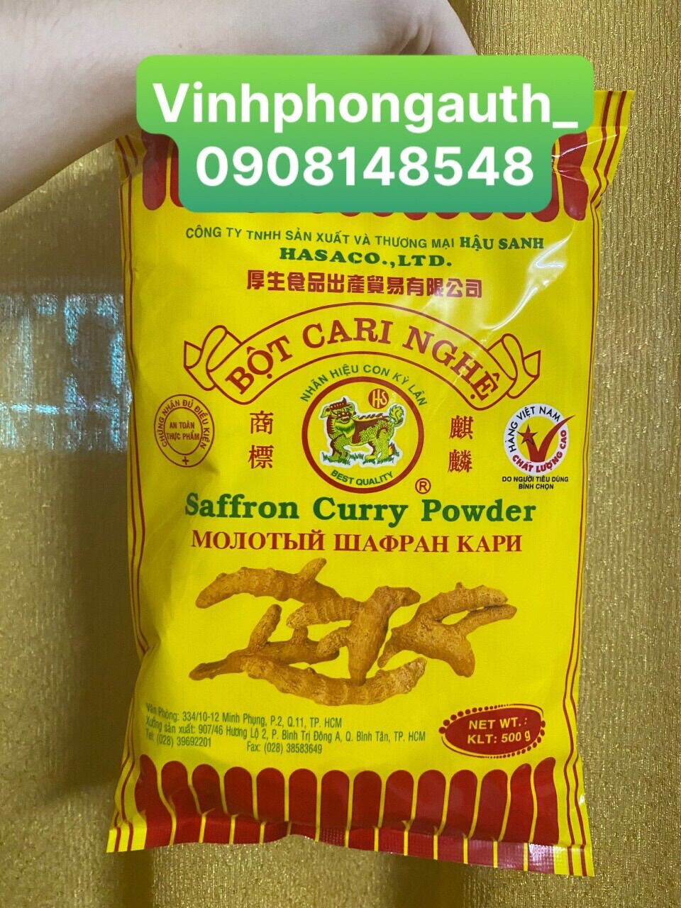 Bột cà ri nghệ Hậu Sanh 500gr