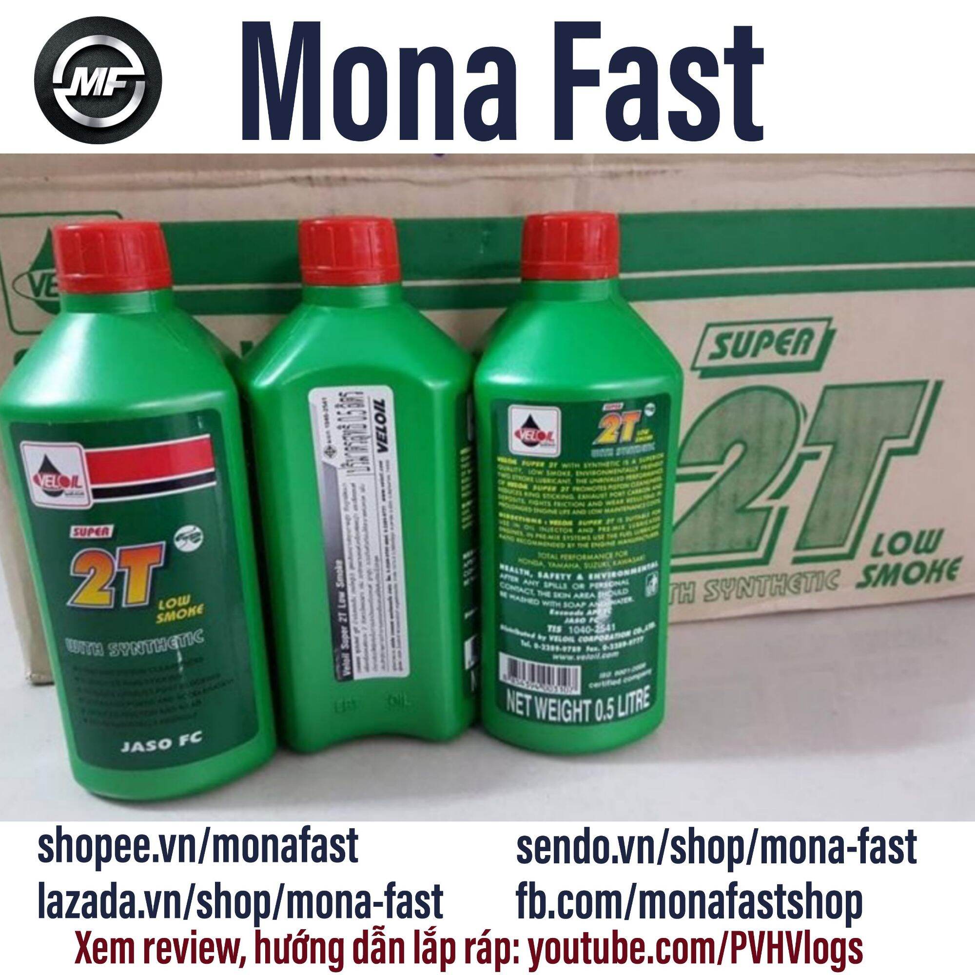 Nhớt thơm 2 thì nhập thái Veloil 500ml