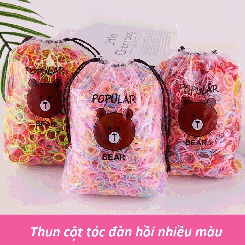 Túi 4000 cái dây chun cột tóc bé gái