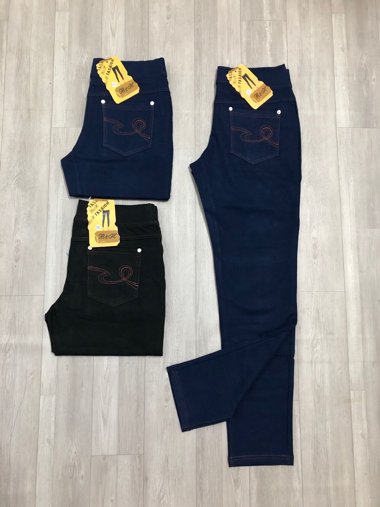 Quần thun giả jeans trung niên cao cấp