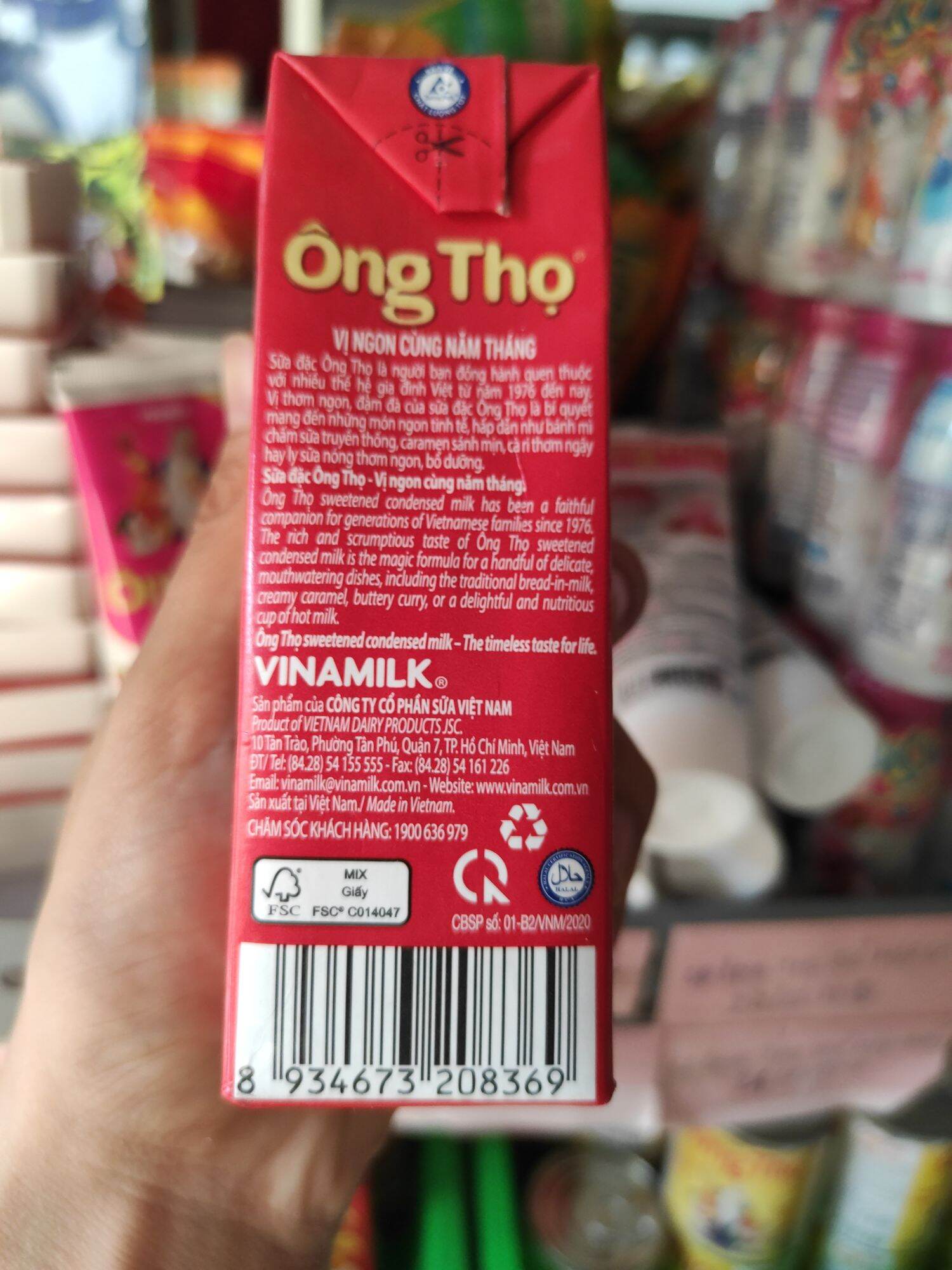 Sữa đặc ông thọ hộp giấy đỏ 380g