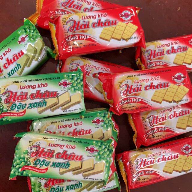 COMBO 10 THANH LƯƠNG KHÔ HẢI CHÂU LOẠI 65G MIX VỊ DATE XA