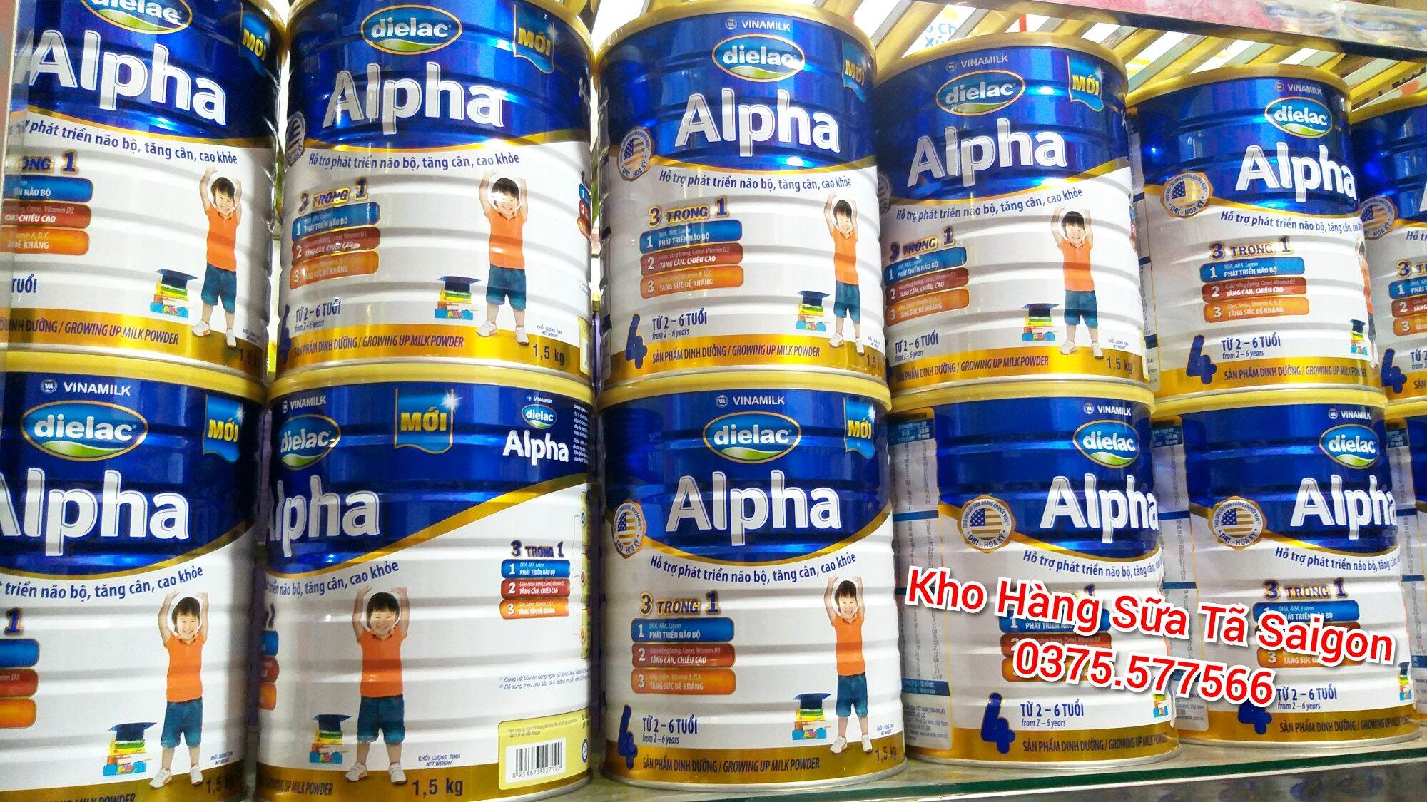 [HCM]Sữa bột Dielac Alpha lon 1.5Kg của Vinamilk
