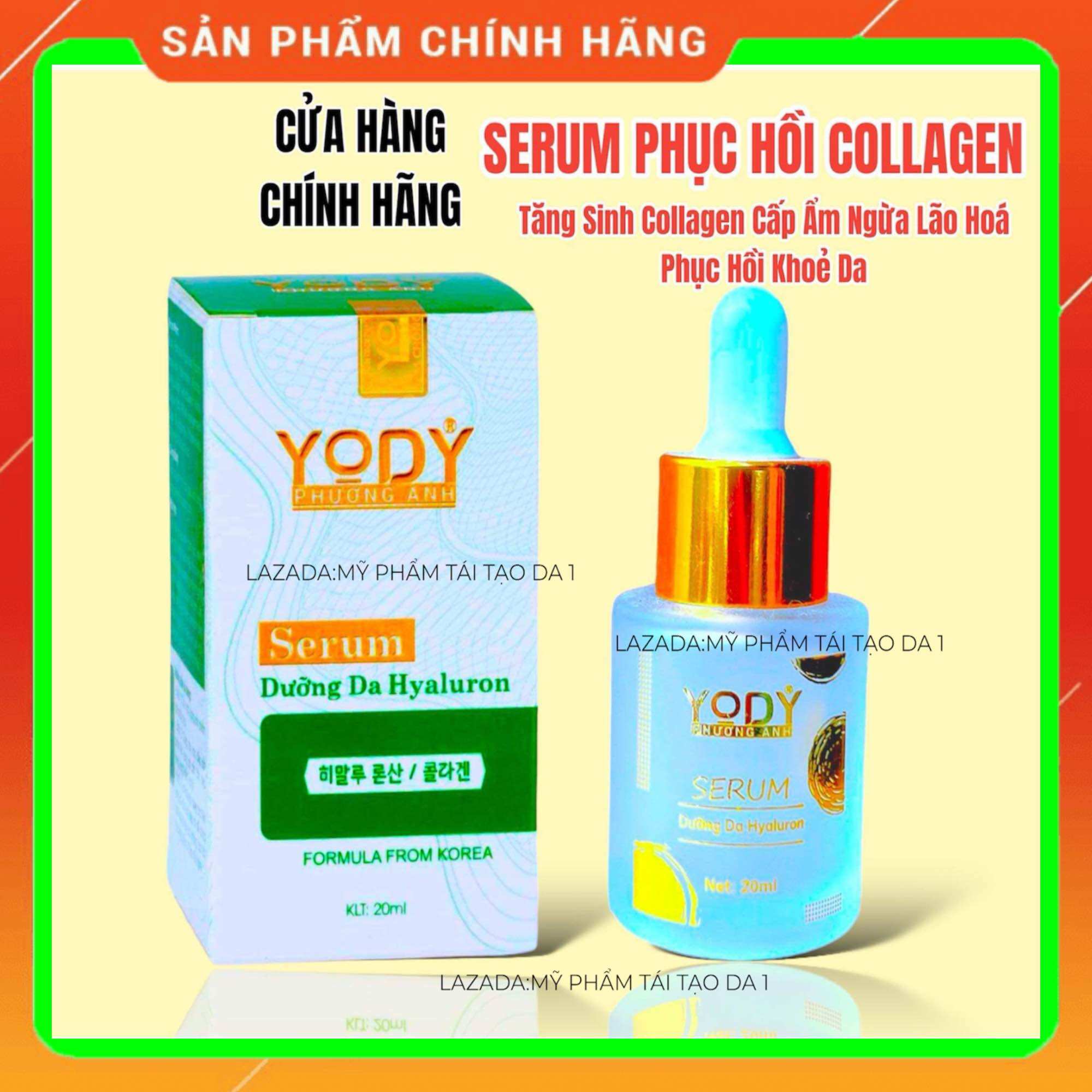 Serum dưỡng trắng da phục hồi collagen yody white phương anh