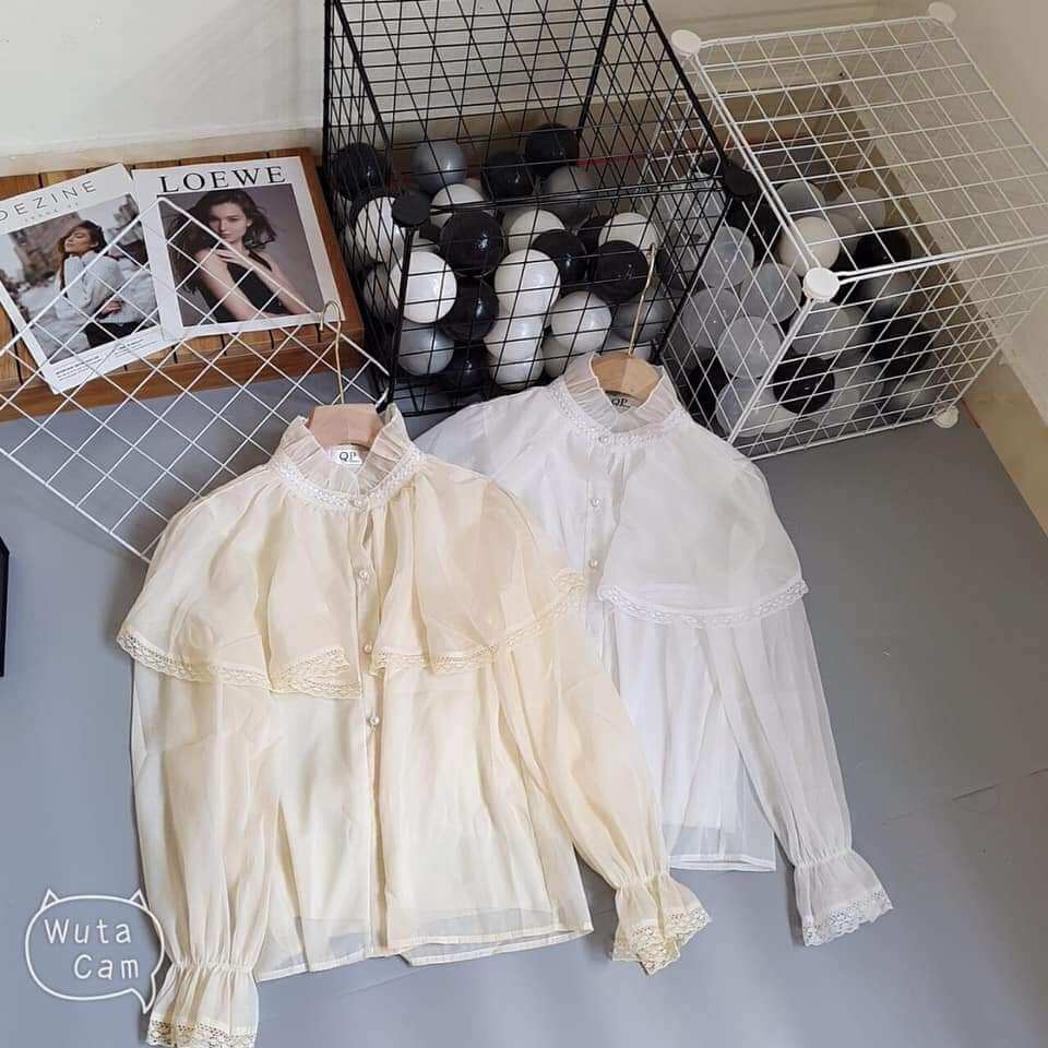 (HCM) Áo sơmi tơ đính hột