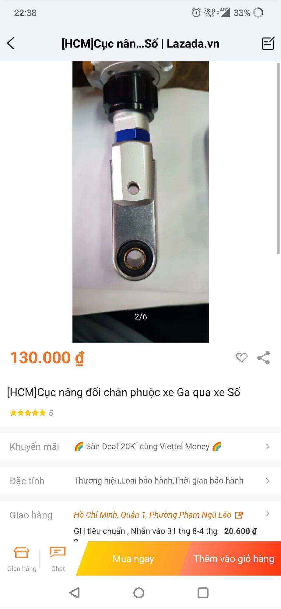 [HCM]Cục nâng đổi chân phuộc xe Ga qua xe Số