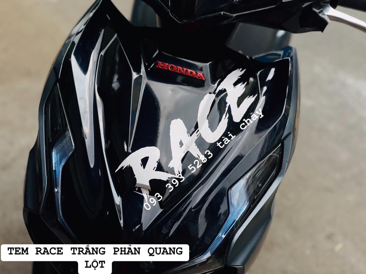 [ 1 MIẾNG ] TEM RACE DÁN ỐP SƯỜN PHẢN QUANG LỘT ĐƯỢC