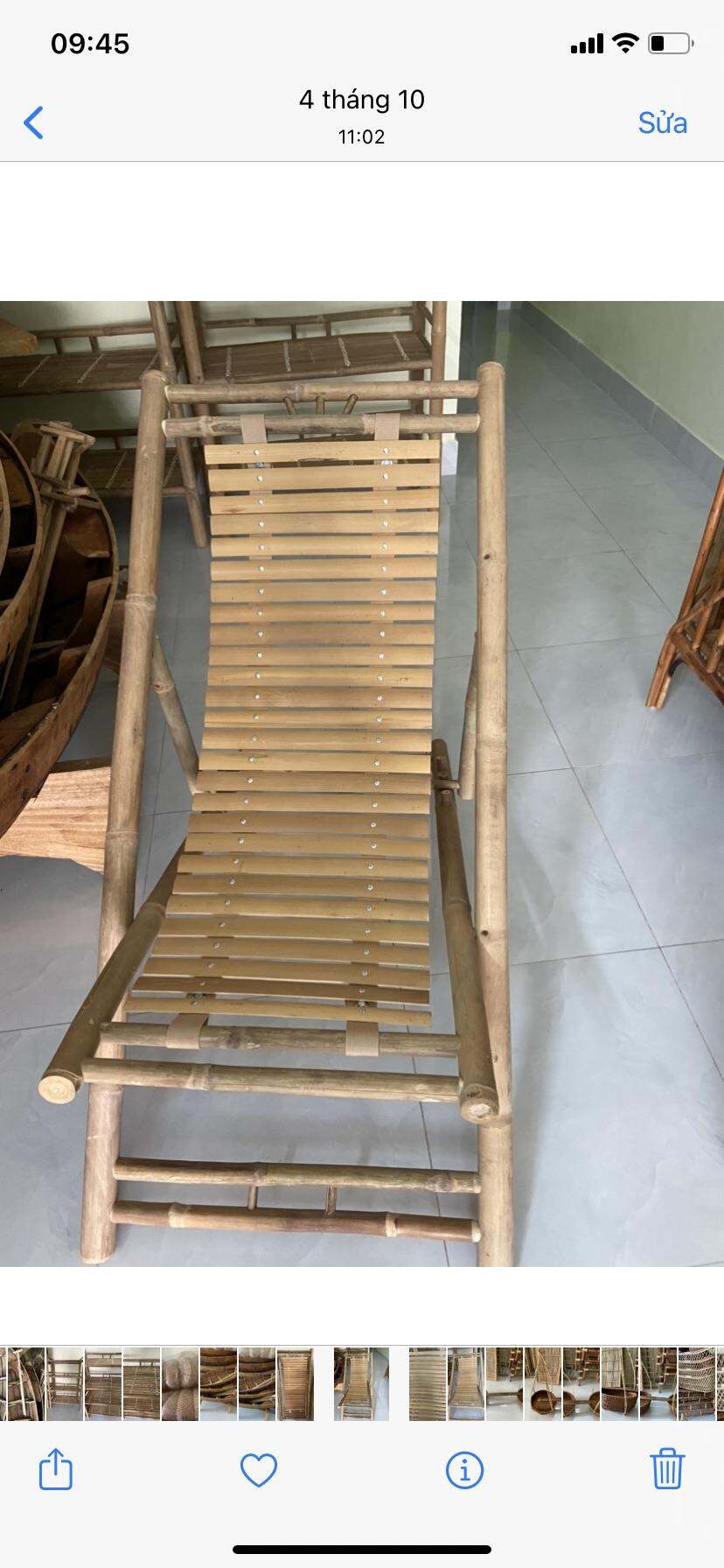 Ghế bố tre/ghế bãi biển