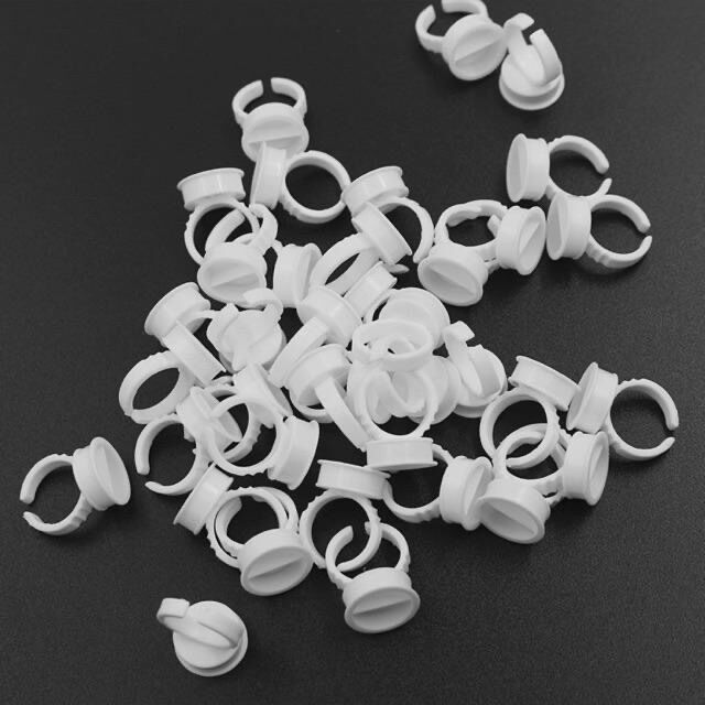 [ gói 100 chiếc] Chum nhẫn đựng mực phun xăm