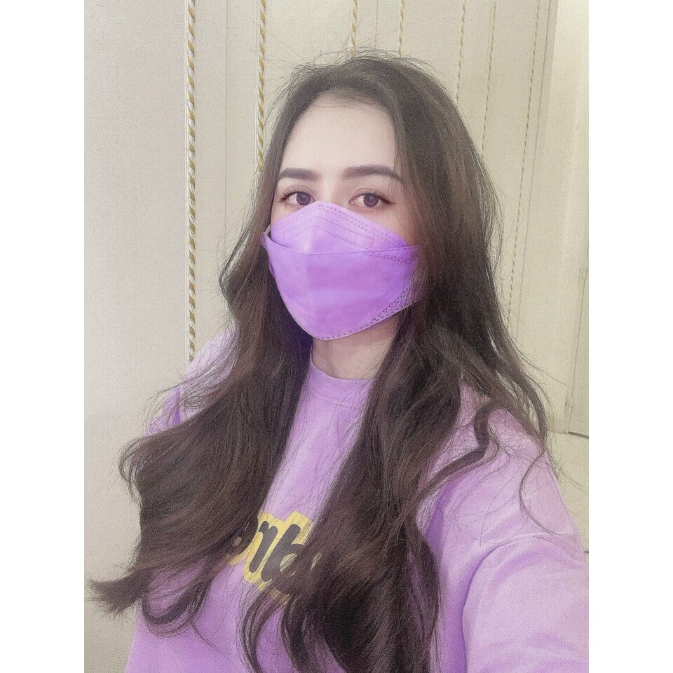 Khẩu trang y tế KF94 4D Mask màu TÍM ( GÓI 10 CÁI)