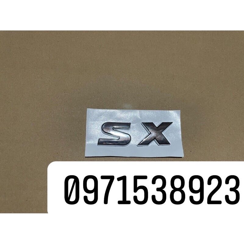 logo chữ LACETTI SX dán đuôi xe